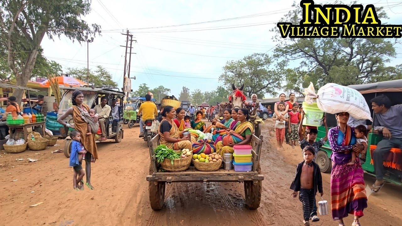 People of village tribe of India go to the market and buy goods, their life #indiavillagedailyvlog 