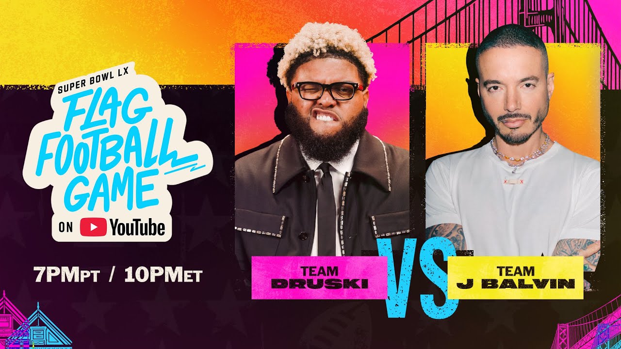 Cam & Team J Balvin @ the YouTube SBLX Flag Football Game