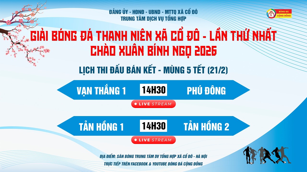 Trực tiếp: VẠN THẮNG 1 - PHÚ ĐÔNG