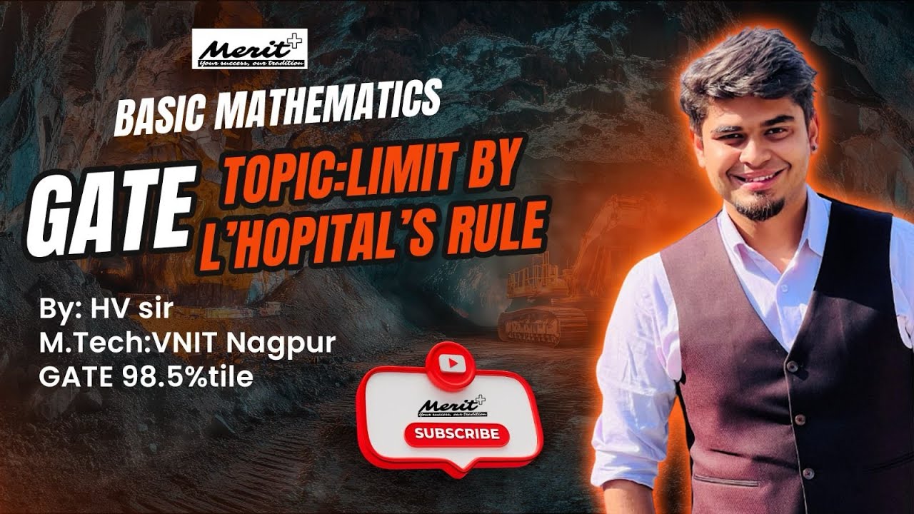 Limit by L' Hospital's Rule || Engg. Mathematics| Online Classes| Gate Mining 2026| Meritplus