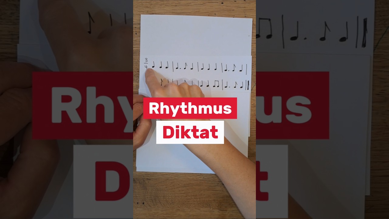 Rhythmusdiktat im Drei-Viertel-Takt, Musikunterricht MU.6.A.1, Lehrplan 21, Homeschooling, Schule