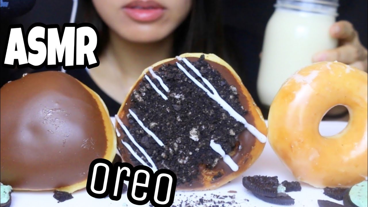 ASMR KRISPY KREME DOUGHNUTS OREO EATING SOUNDS DONUT NO TALKING MUKBANG 먹는 먹방 TWILIGHT