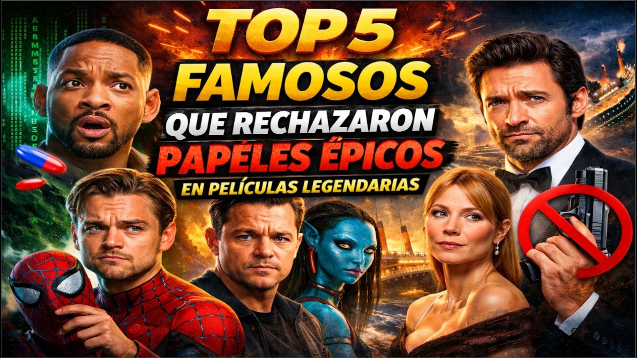 Top 5 Famosos QUE RECHAZARON Papeles Épicos en Películas  LEGENDARIAS