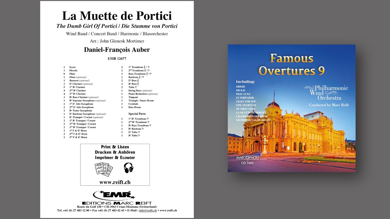 Editions Marc Reift – Daniel-François Auber: La Muette de Portici - for Concert Band