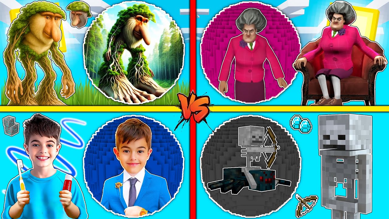فلم ماين كرافت : كوكب منطاد عائلة خلودة ضد بربر باتابم ضد المعلمة ضد السكلتون !!؟ 🔥😱