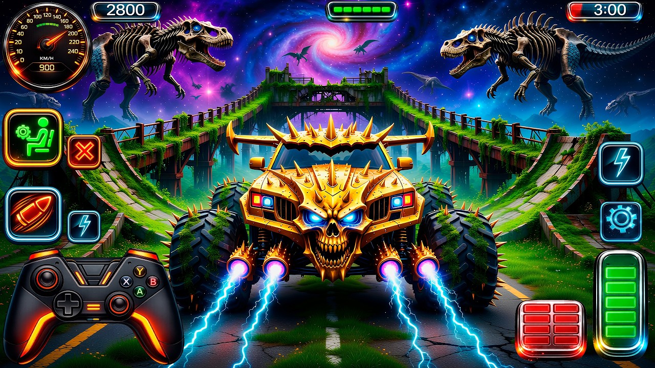 🎮 Monster Truck Mega Ramp Extreme Stunts 💥 Insane Crash & Crazy Jump Gameplay (Part 4)