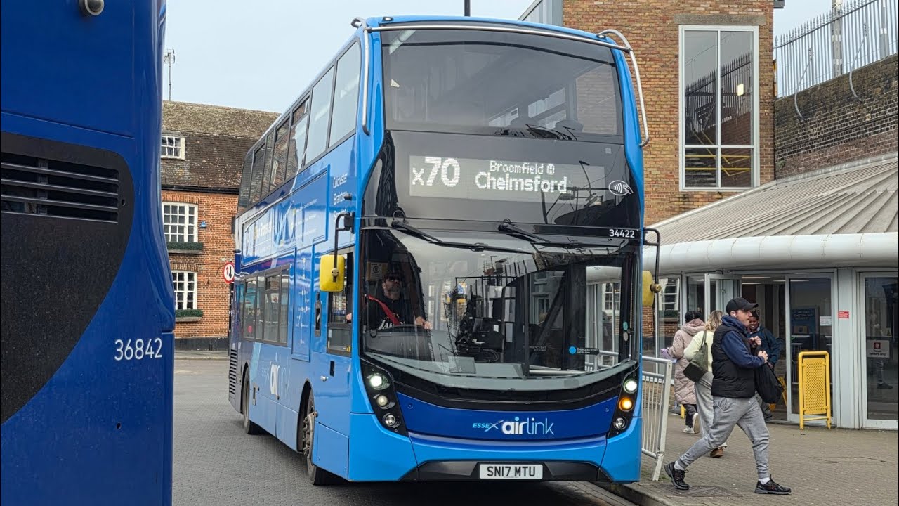 *Nice* On board: First Colchester SN17 MTU 34422, working the x70 