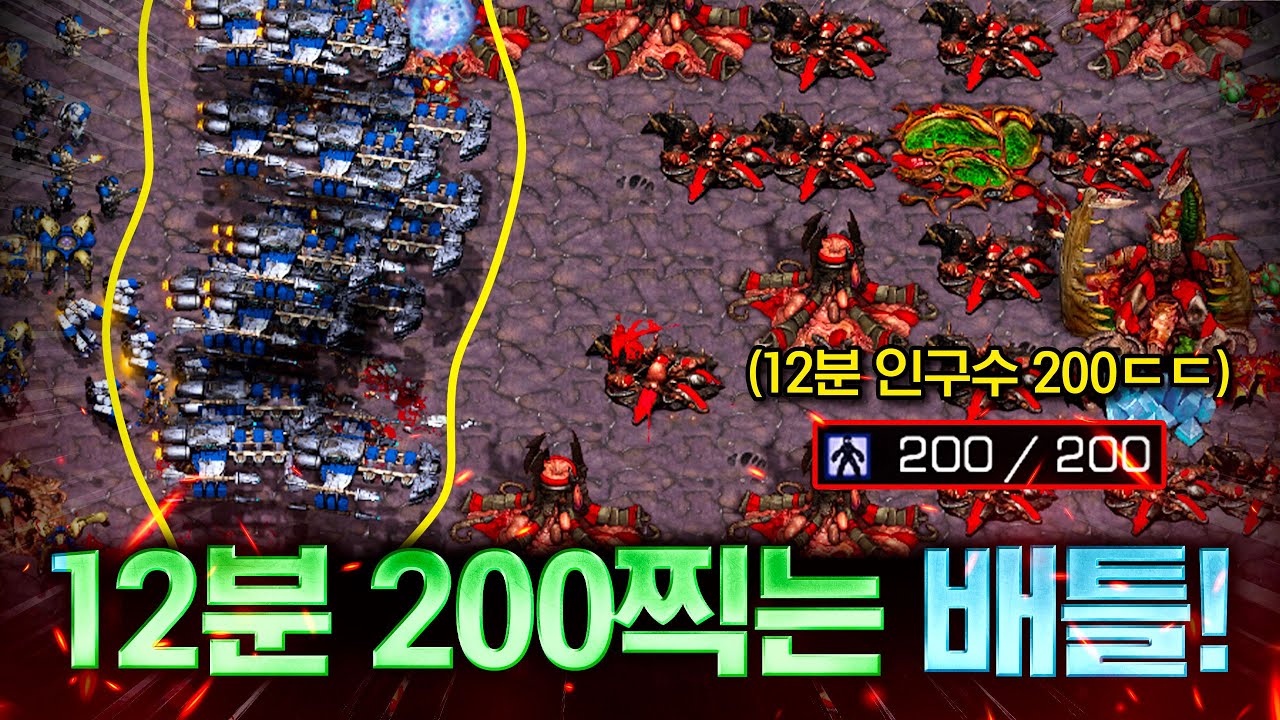 12분만에 인구수 200 배틀크루저가 등장하면 생기는 일ㅋㅋ