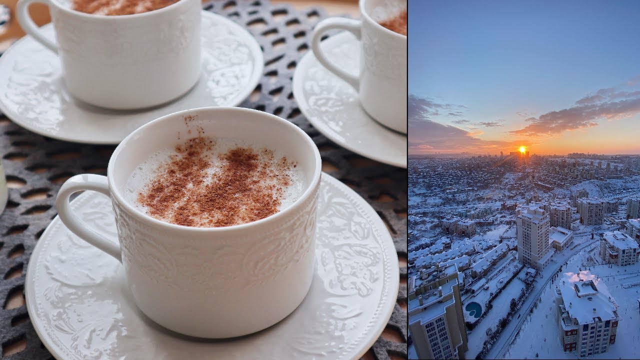 Турецкий горячий напиток SALEP и метель в Стамбуле, которая закрыла город