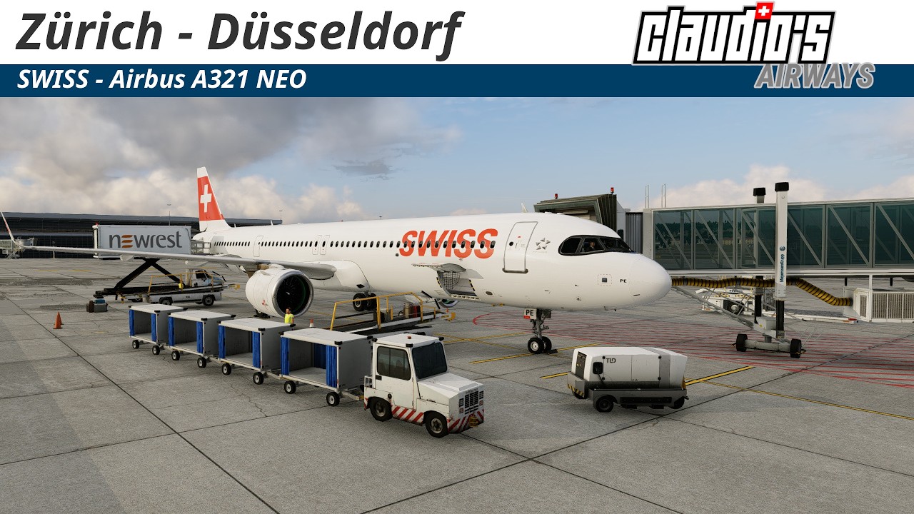 X Plane 12 | Zürich (LSZH) - Düsseldorf (EDDL) | SWISS A21N | Vatsim
