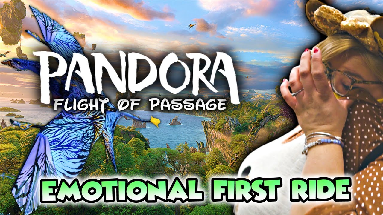 She Cried! First Time on FLIGHT OF PASSAGE at Disney World! *full ride experience*