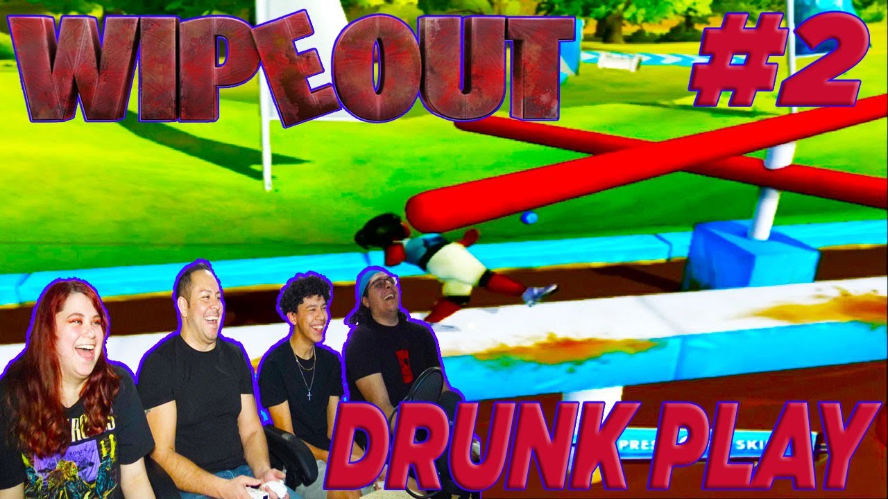 Wipeout The Game (Wii) [#2] - Drunk Play ft. Chris Evans, Carlos, Jenny, & Keyan