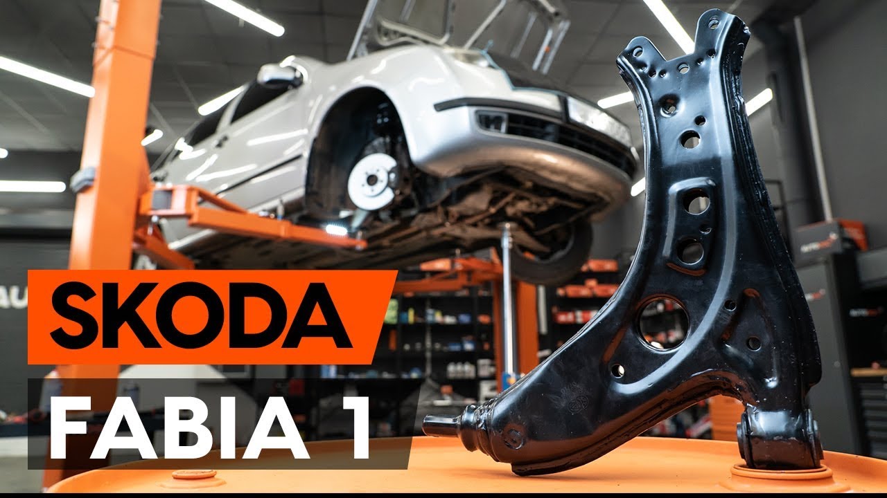 How to change front suspension arm / front control arm on SKODA FABIA (6Y5) [TUTORIAL AUTODOC]