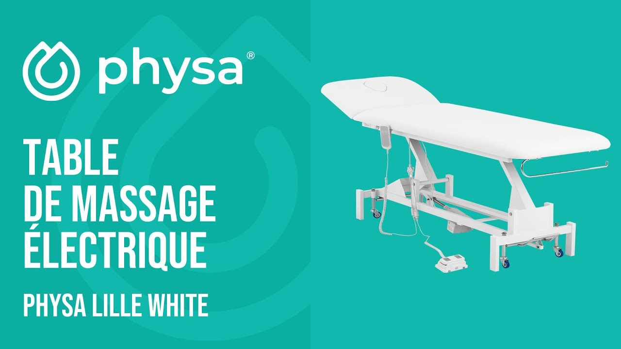 Table de massage &eacute;lectrique Physa LILLE WHITE | Pr&eacute;sentation de produit 10040398