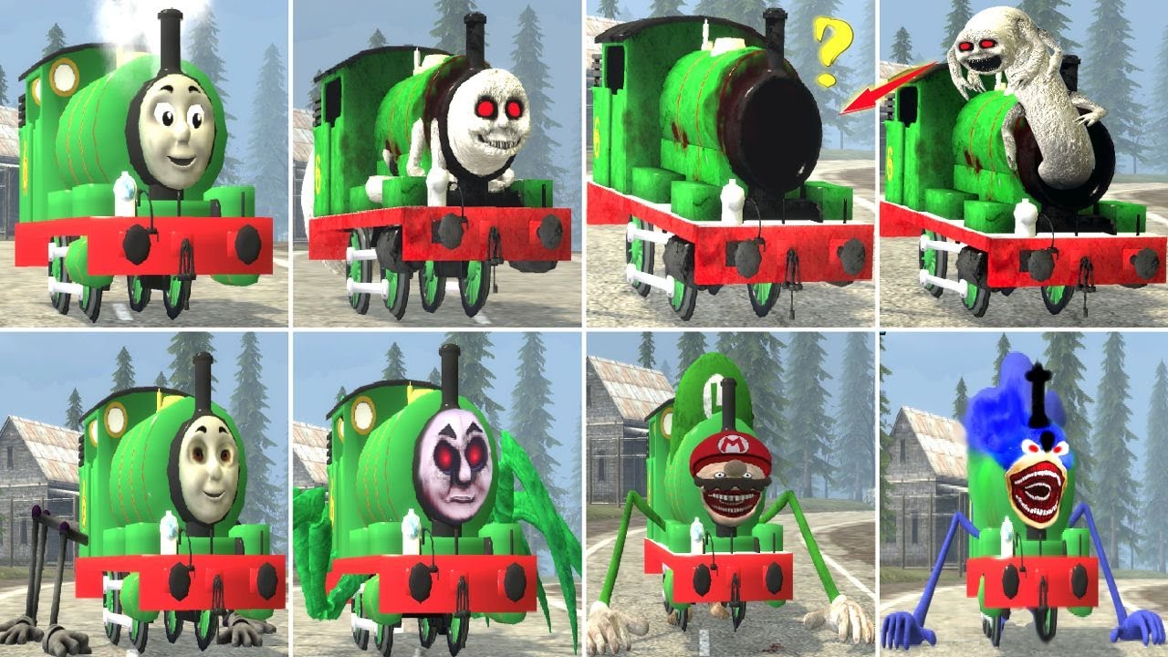 Big & Small Monster Truck Cursed Thomas: Thomas Sonic Tapes, Thomas Eater, Zoochosis Tapes in GMod