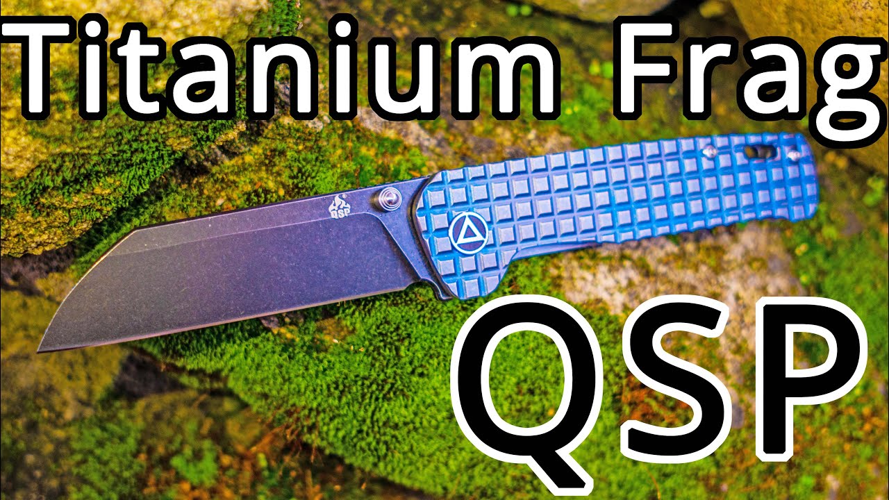 THE QSP Penguin - Titanium Frag Pattern framelock!