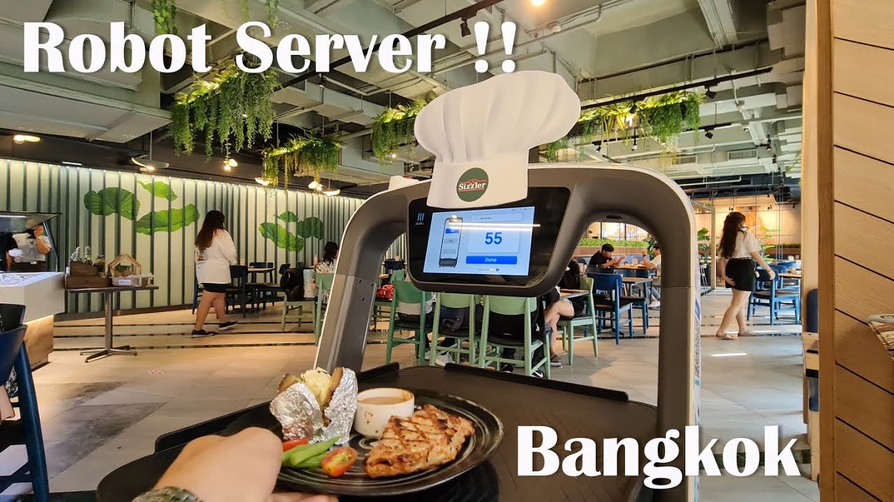 WOW - Bangkok Sizzler Delivery Robot At Siam Center - The New Normal ?