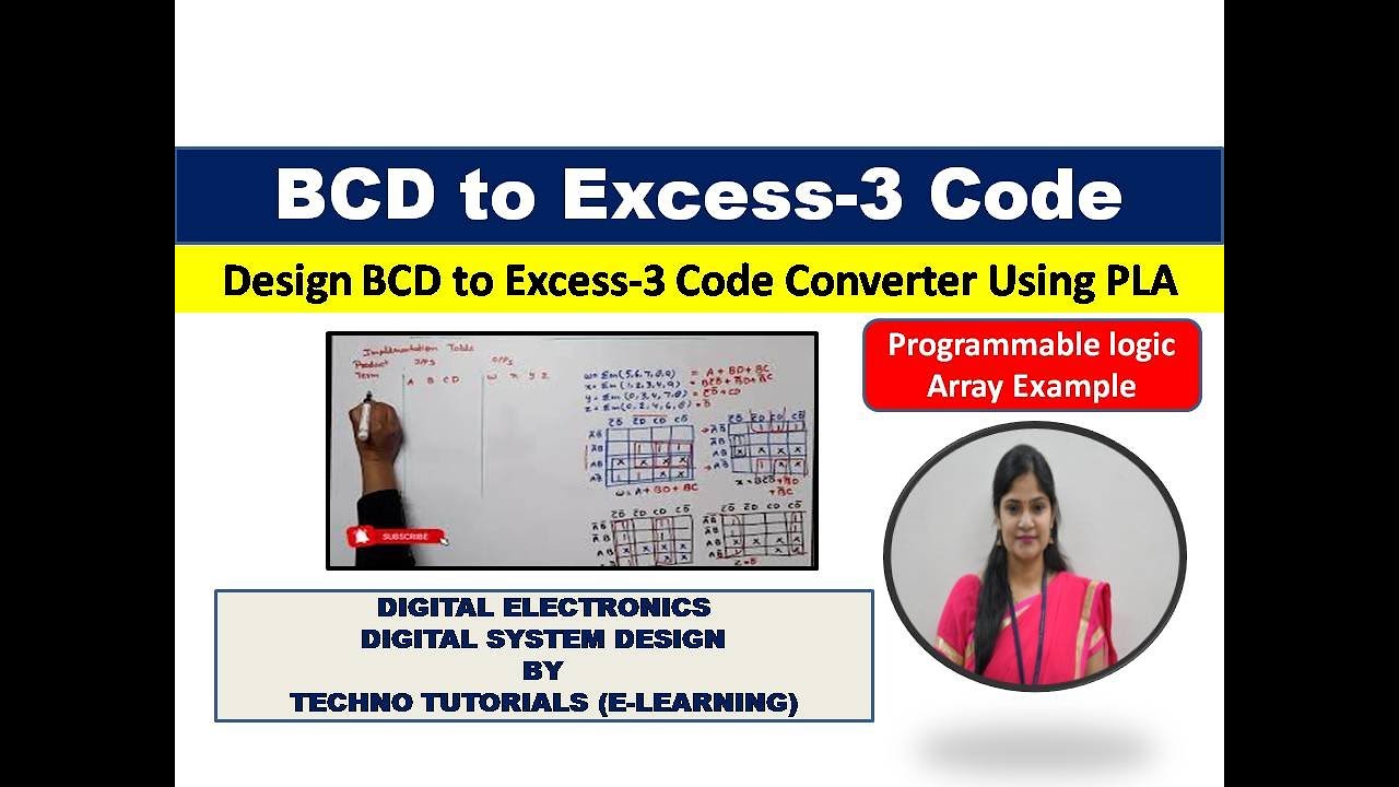 BCD to Excess-3 code converter Using PLA | BCD to Excess-3 code converter | PLA example