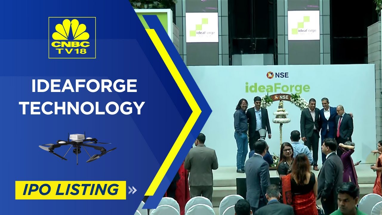 LIVE | IdeaForge Technology Lists On Dalal Street | IPO Listing | D-Street Debut | CNBC TV18