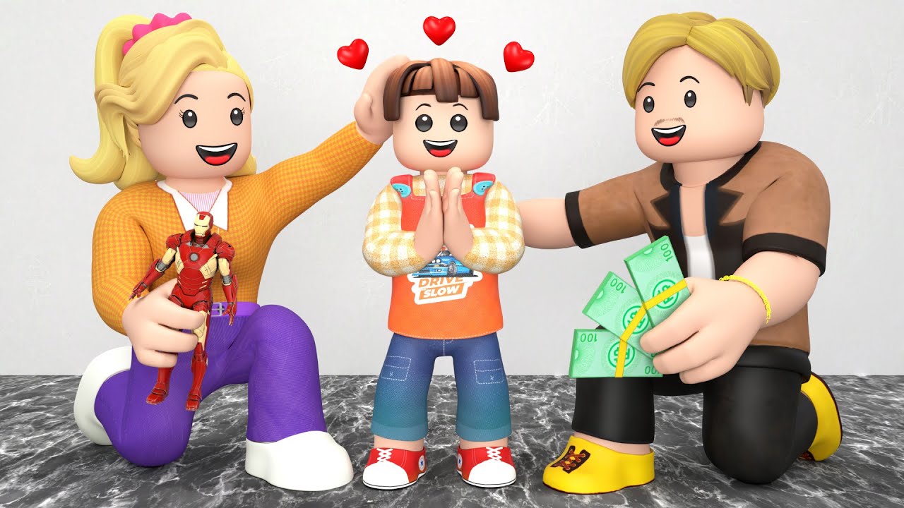 ROBLOX Brookhaven 🏡RP: Бедный ребёнок, усыновлённый богатой семьёй | Roblox Leo