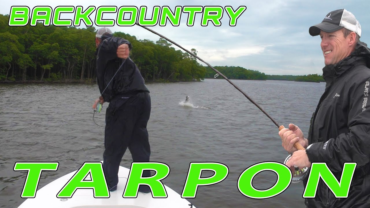 Tons of Everglades Tarpon Fly Fishing the Backcountry In Pouring Rain