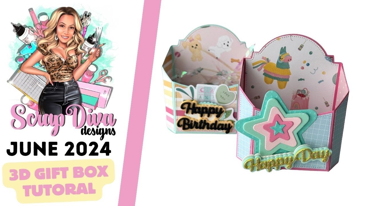 SCRAP DIVA DESIGNS | 3D Gift Box Tutorial 🤩| NEW