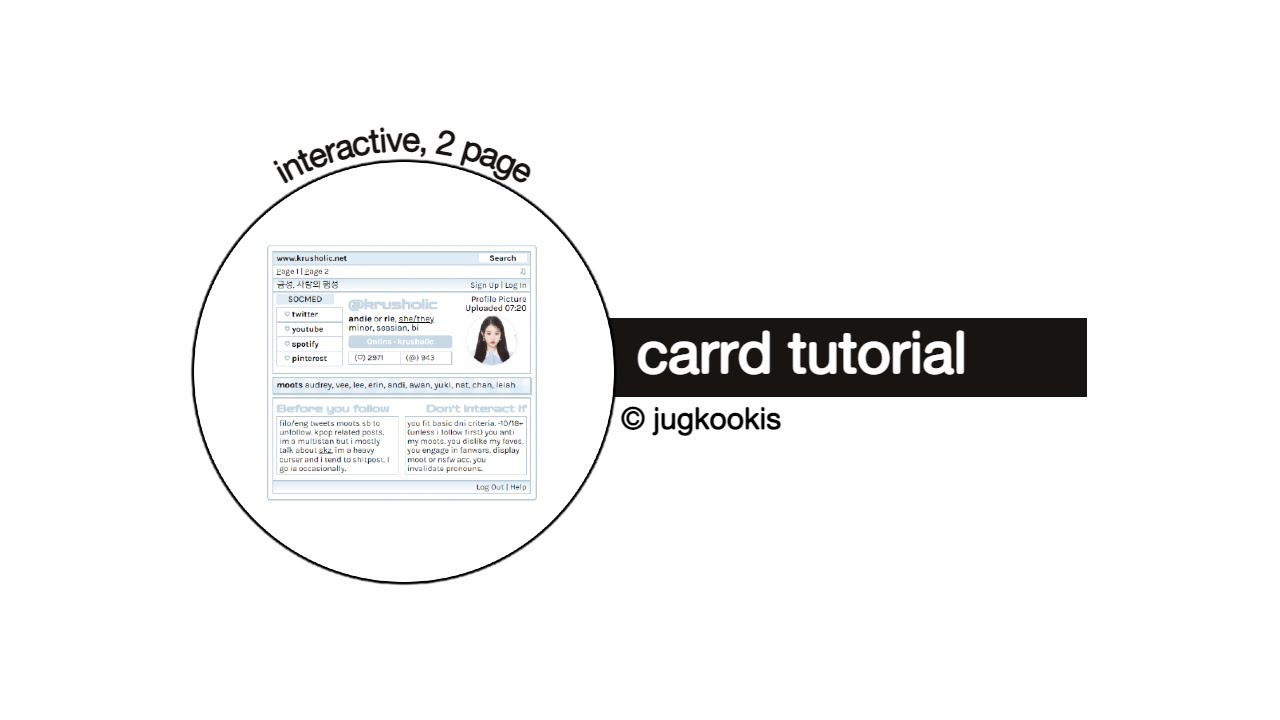 cute & interactive carrd tutorial #4 — © jugkookis [NON-PRO]