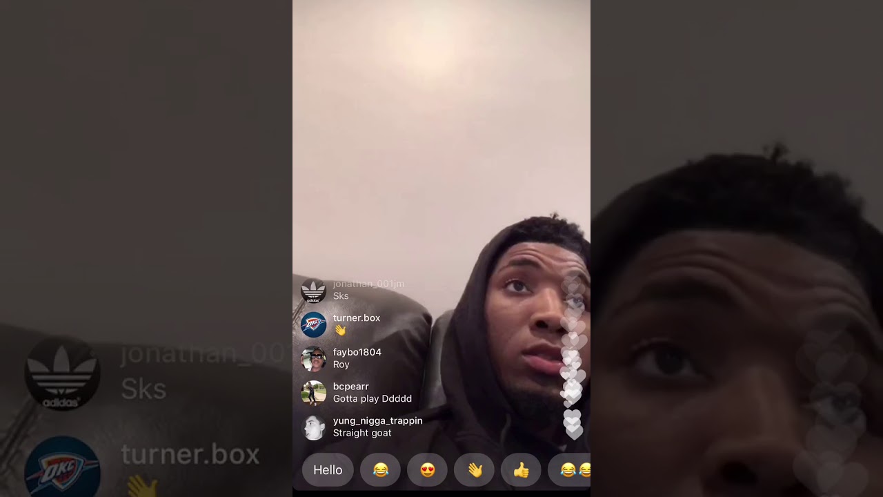 DONOVAN MITCHELL INSTAGRAM LIVE VIDEO MAY 2018!!! WATCHING NBA FINALS!!