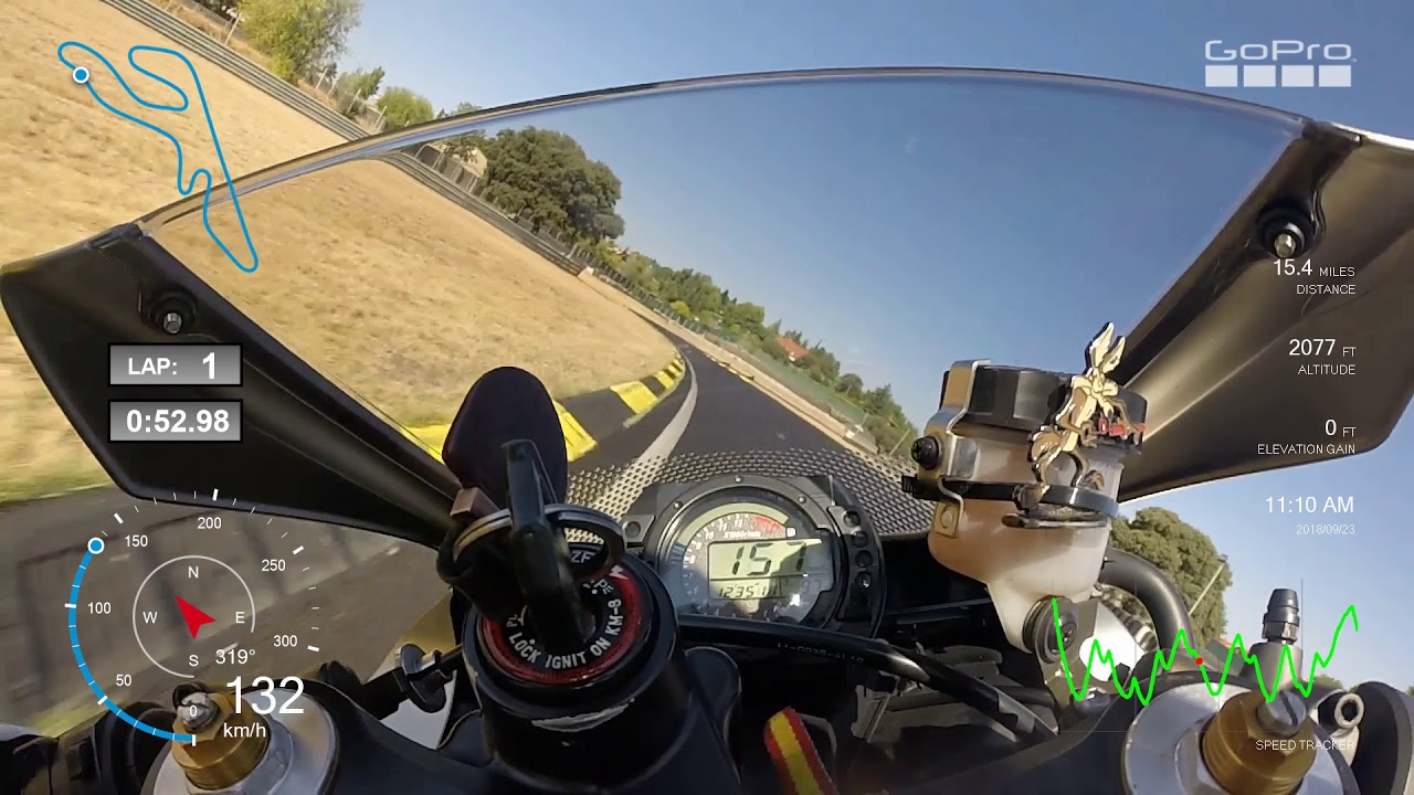 Kawasaki ZX10r 2004-2005 vuelta rápida en el Jarama Onboard