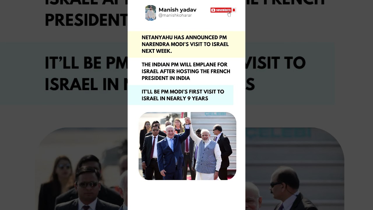 🇮🇳🤝🇮🇱 HISTORIC RETURN: PM Modi to Visit Israel!