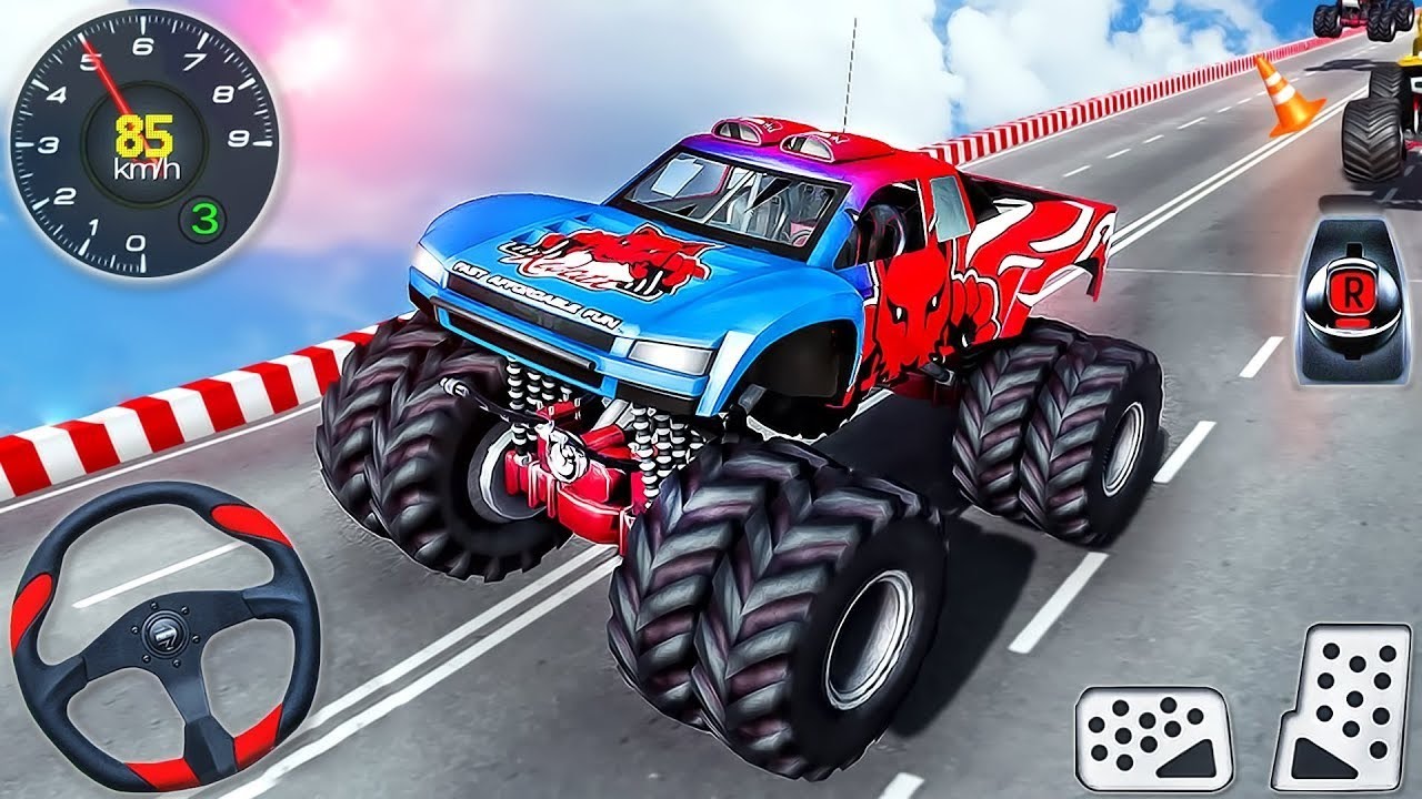 Monster Truck Mega Ramp 29 Impossible Driver - Racing Android Gameplay #gaming #omkar9