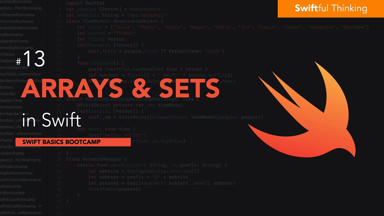 Как использовать массивы и наборы в Swift | Основы Swift #13