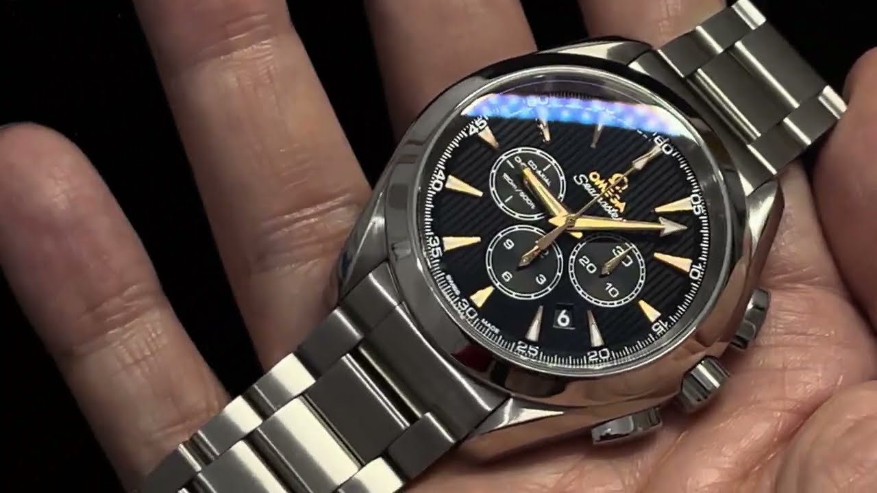 重量感爆燈接近半斤重嘅金錶大家有冇玩過？18k wg omega seamaster aqua terra chronograph 44