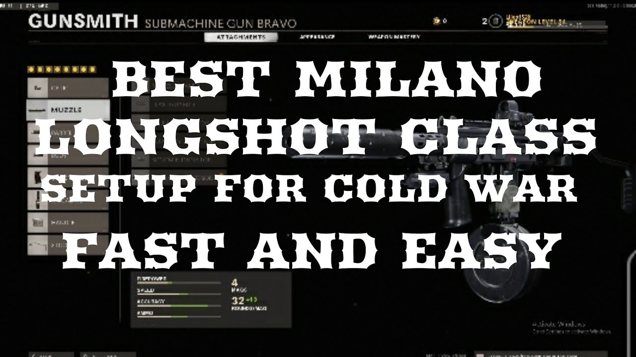 THE BEST MILANO SETUP FOR LONGSHOTS FAST AND EASY- CALL OF DUTY BLACK OPS COLD WAR