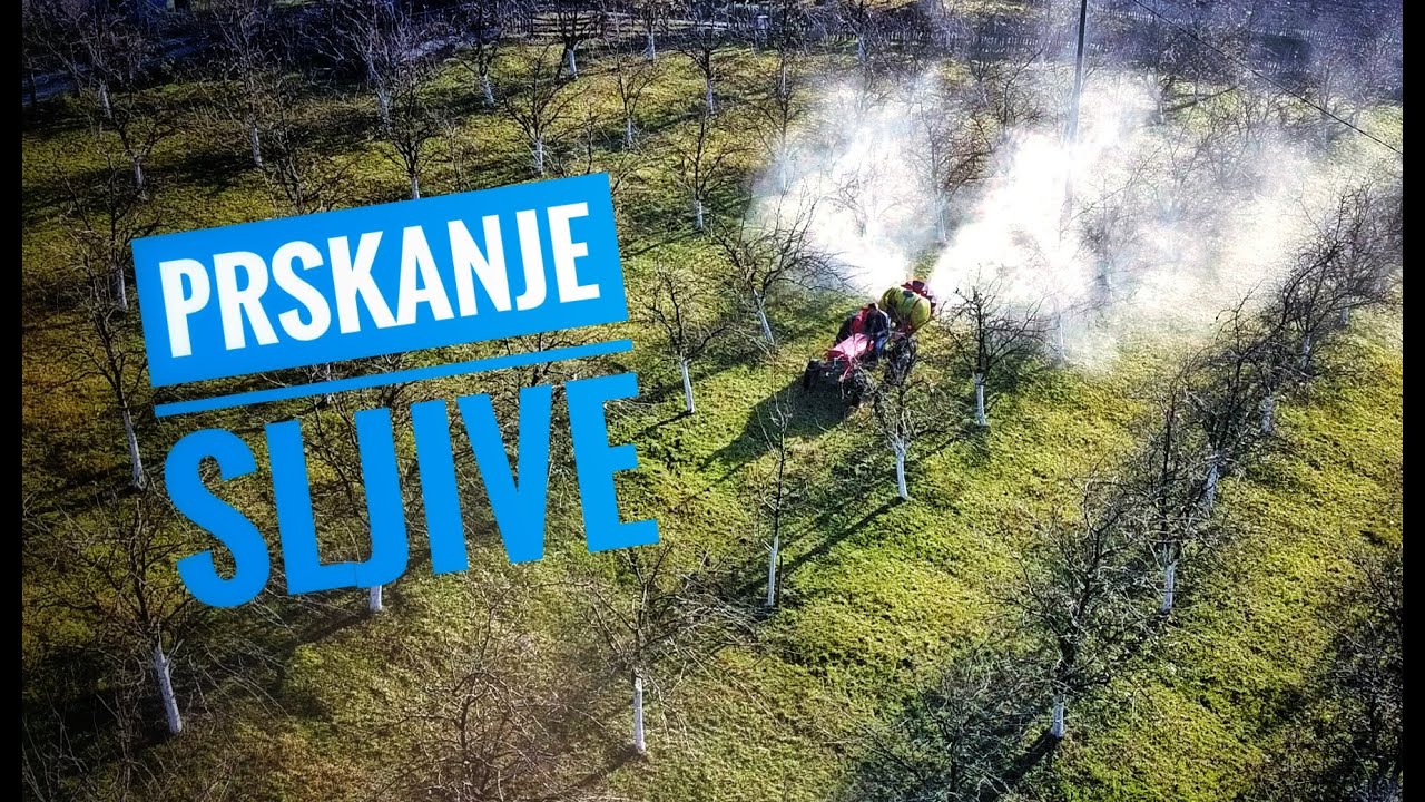 Prskanje sljiva - kadrovi iz vazduha