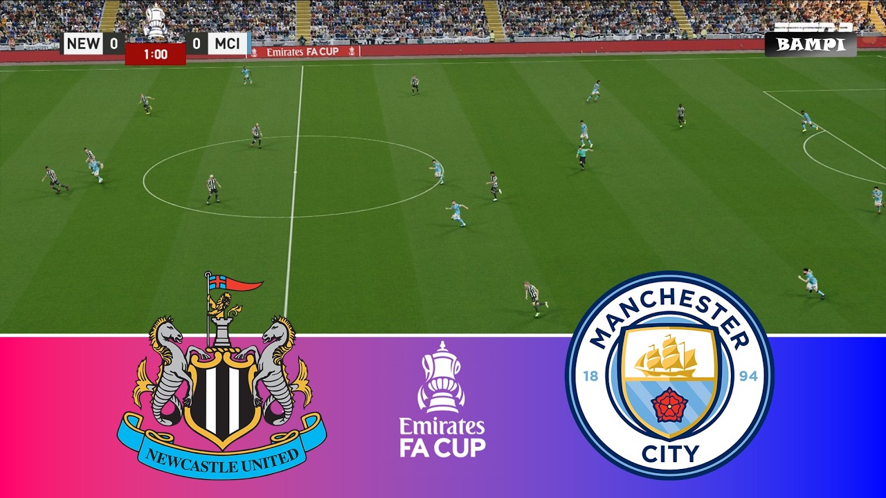 Newcastle United vs Manchester City - Emirates FA Cup 2026 / Full Match All Goals / PES 21 Gameplay