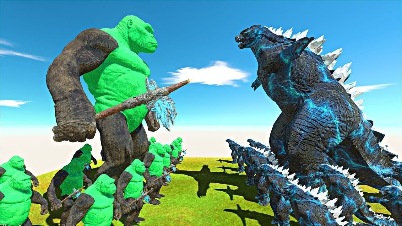 Legendary Growing War - Growing Green King Kong vs Blue Lightning Godzilla | ARBS