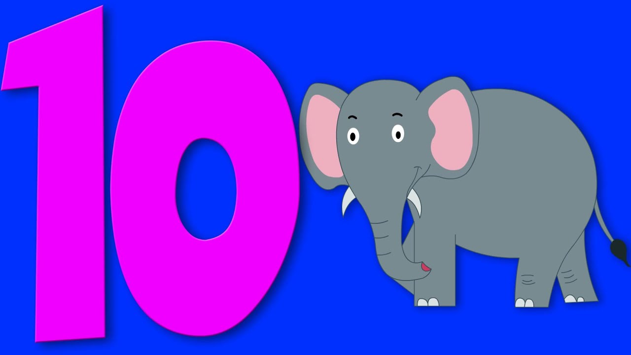 Number Song | Ten Little Elephants | Learn Counting From Preschool