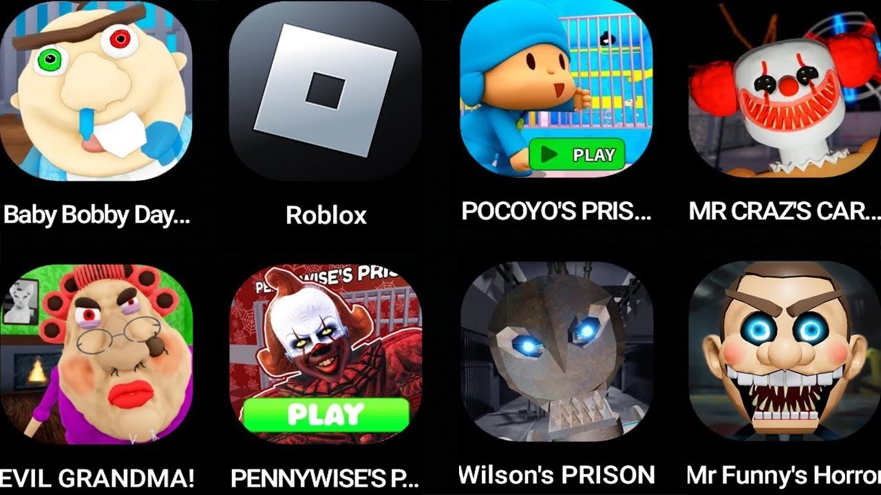 ROBLOX,KPOP DEMON HUNTERS,Baby Bobby Daycare,BARRY'S PRISON RUN,EPIC SCHOOL,JUDY'S PRISON RUN...