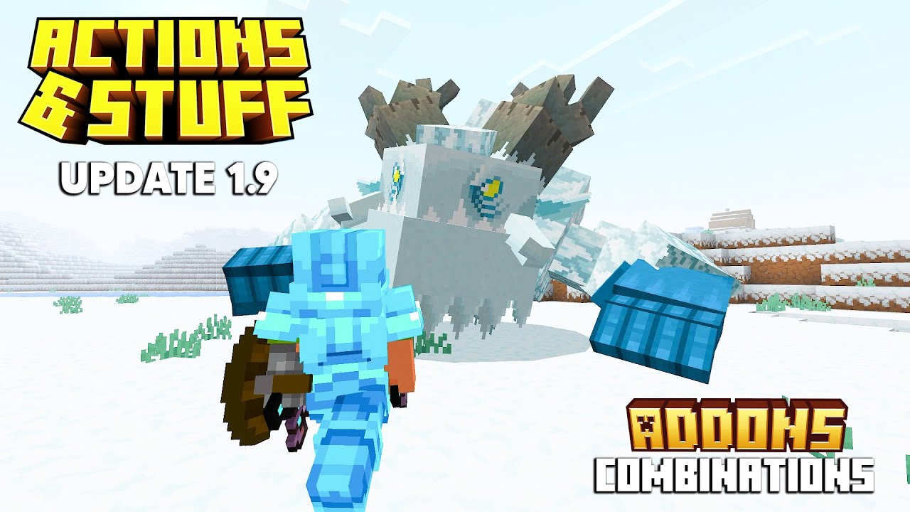 Minecraft BEST Actions & Stuff 1.9 Mod Combinations (bedrock)