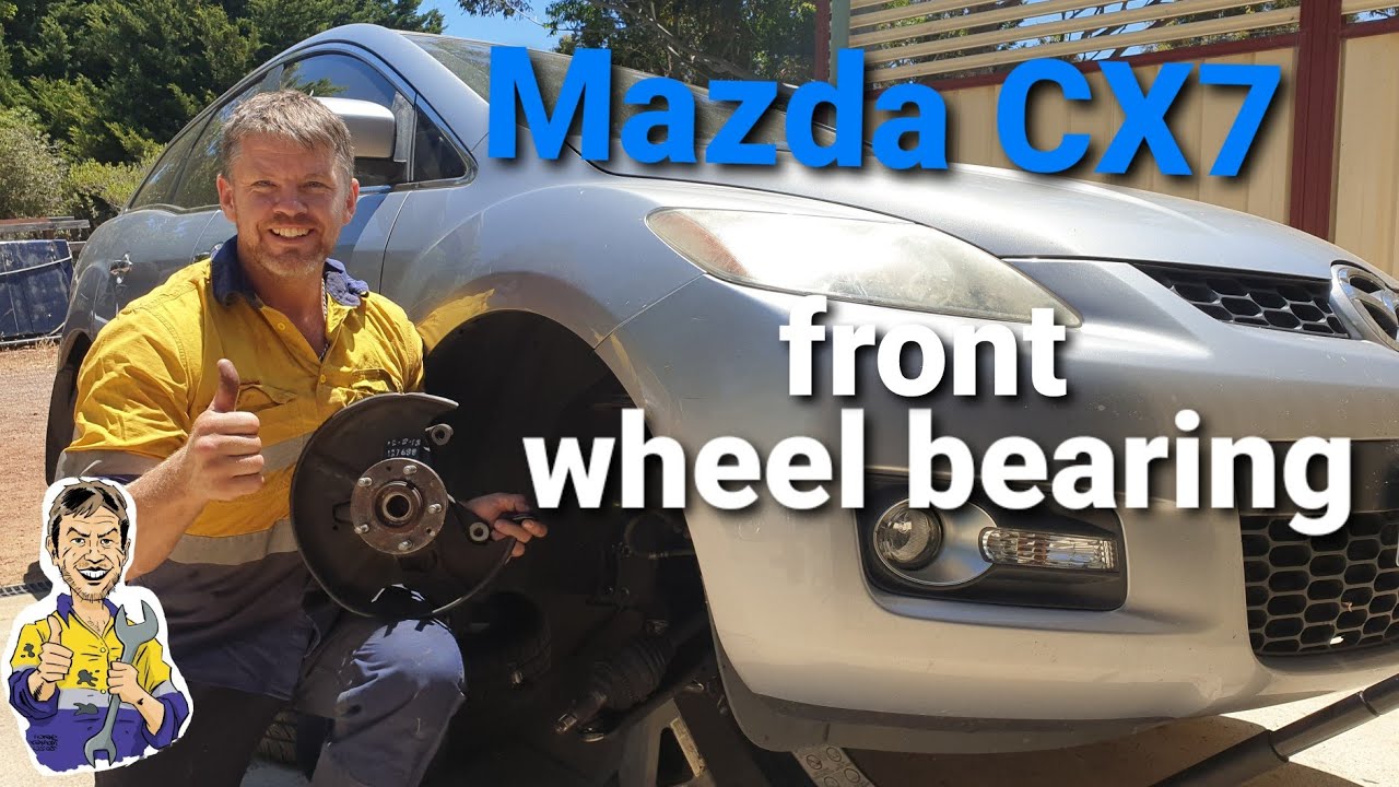 Mazda CX7 front wheel bearing replacement how I go about the job