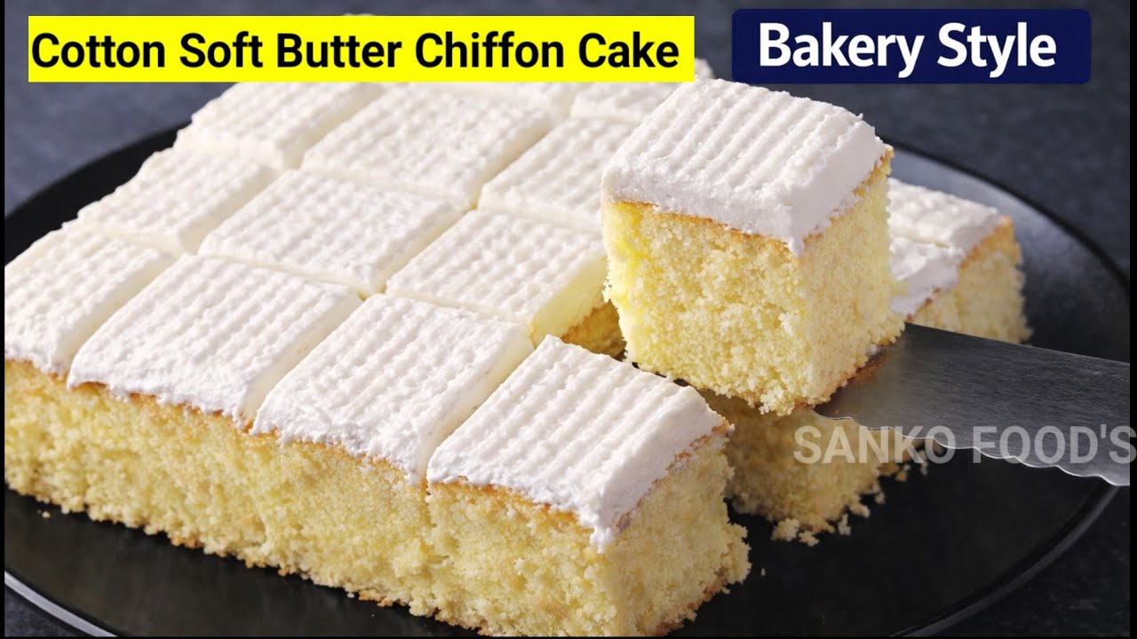 घर की चीज़ों से बना 100% रुई जैसा मुलायम केक | Butter Chiffon Cake | Sponge Cake Recipe