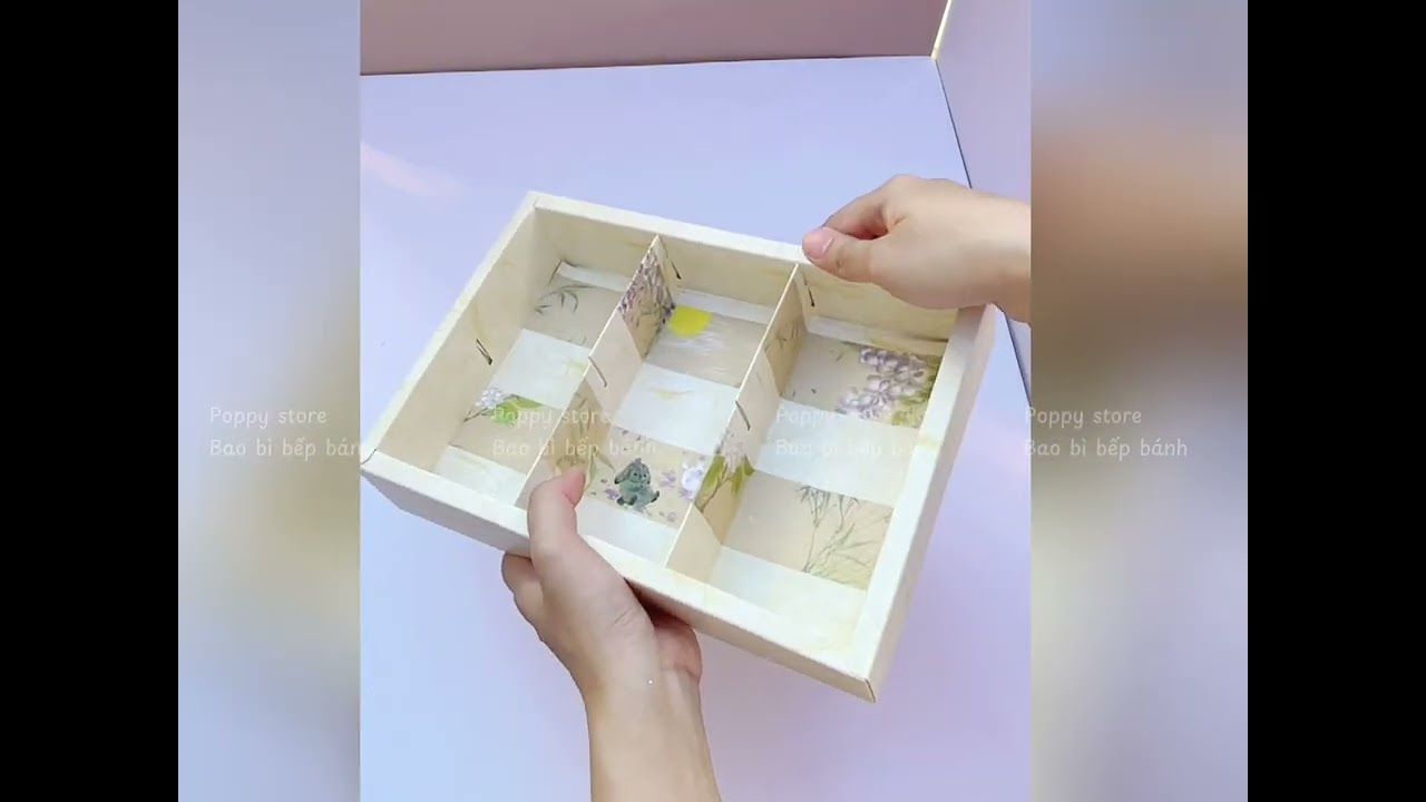 C&aacute;ch Gấp Hộp Trung Thu 6 B&aacute;nh - Mẫu Cổ Phong