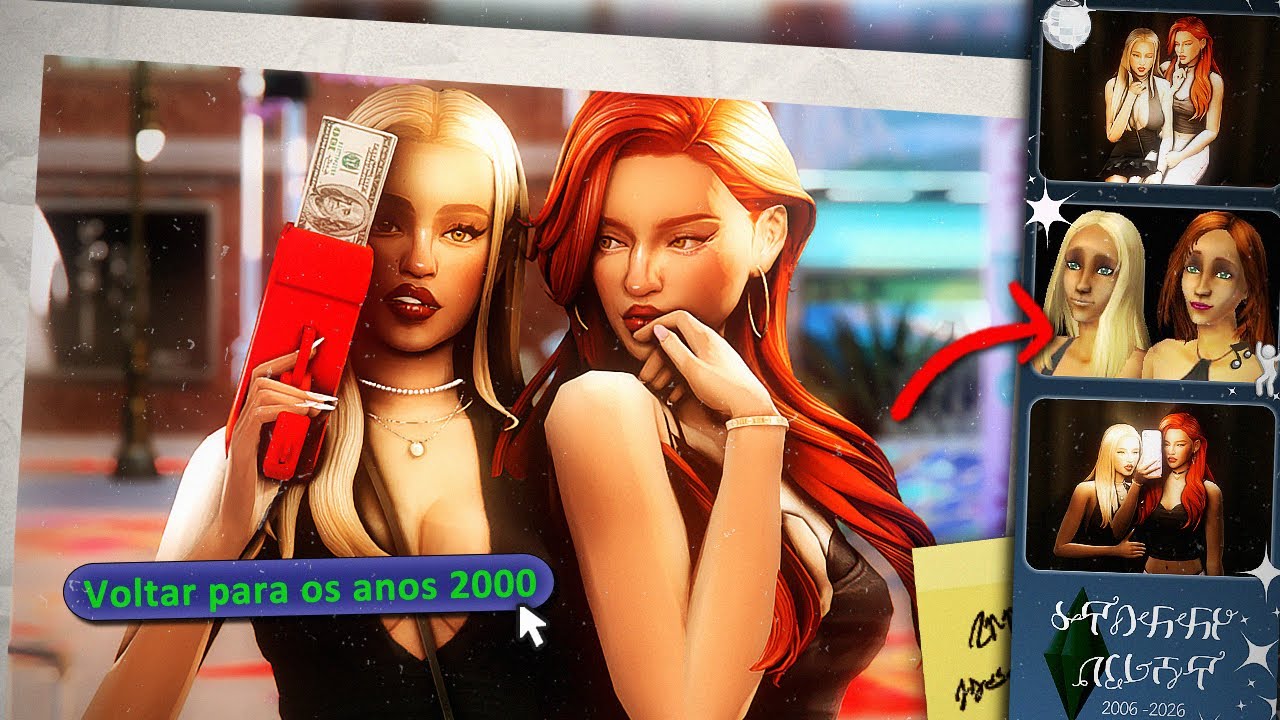 Transformei as irmãs Calientes no The Sims 4 como se estivesse nos ANOS 2000 🔥