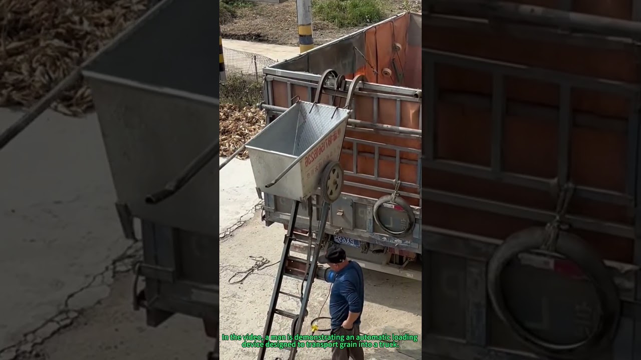 Farm Innovation: Automatic Loading Device Simplifies Grain Transportation Effortlessly!