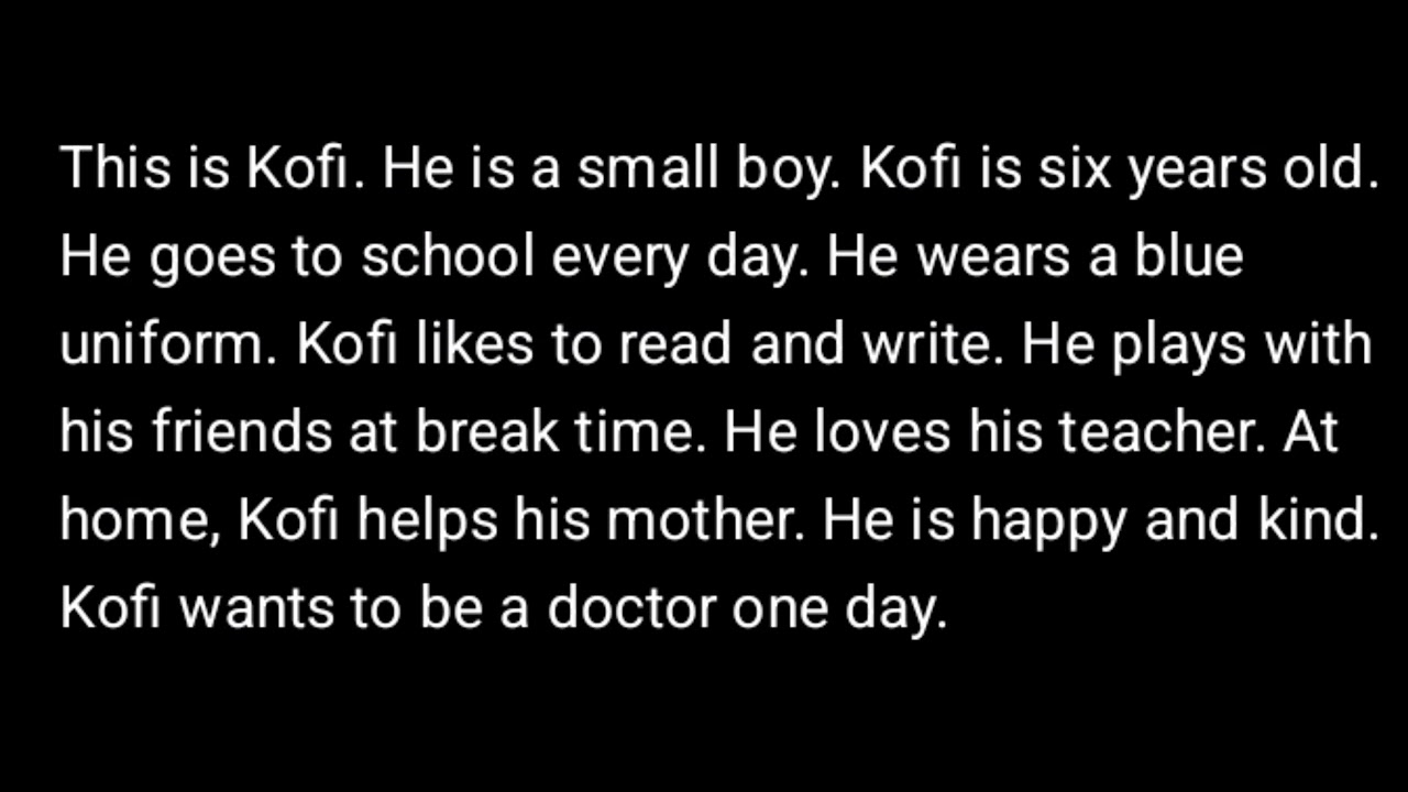 English Reading passage 