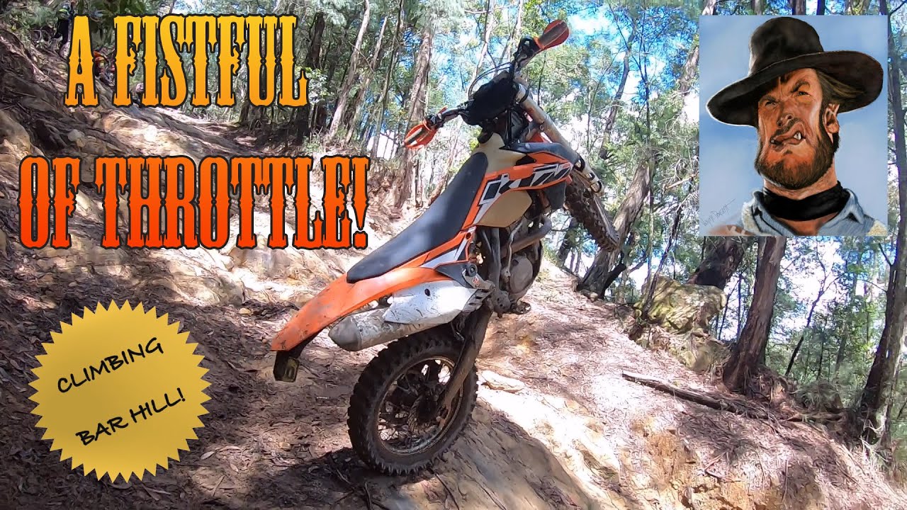 A FISTFUL OF THROTTLE! Climbing Bar hill Watagan state forest Australia. Yamaha WR250R, KTM.