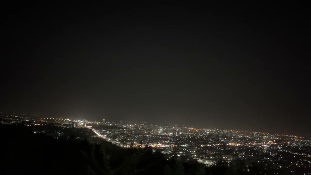 Night view from Hat Yai parking, Thailand 