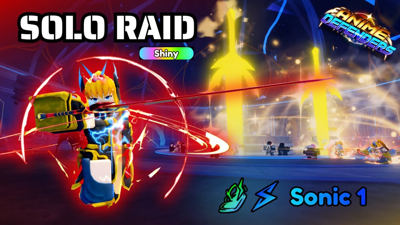 SOLO Raid with  ☆ Warrior Queen  in Anime Defenders Roblox 🇮🇩