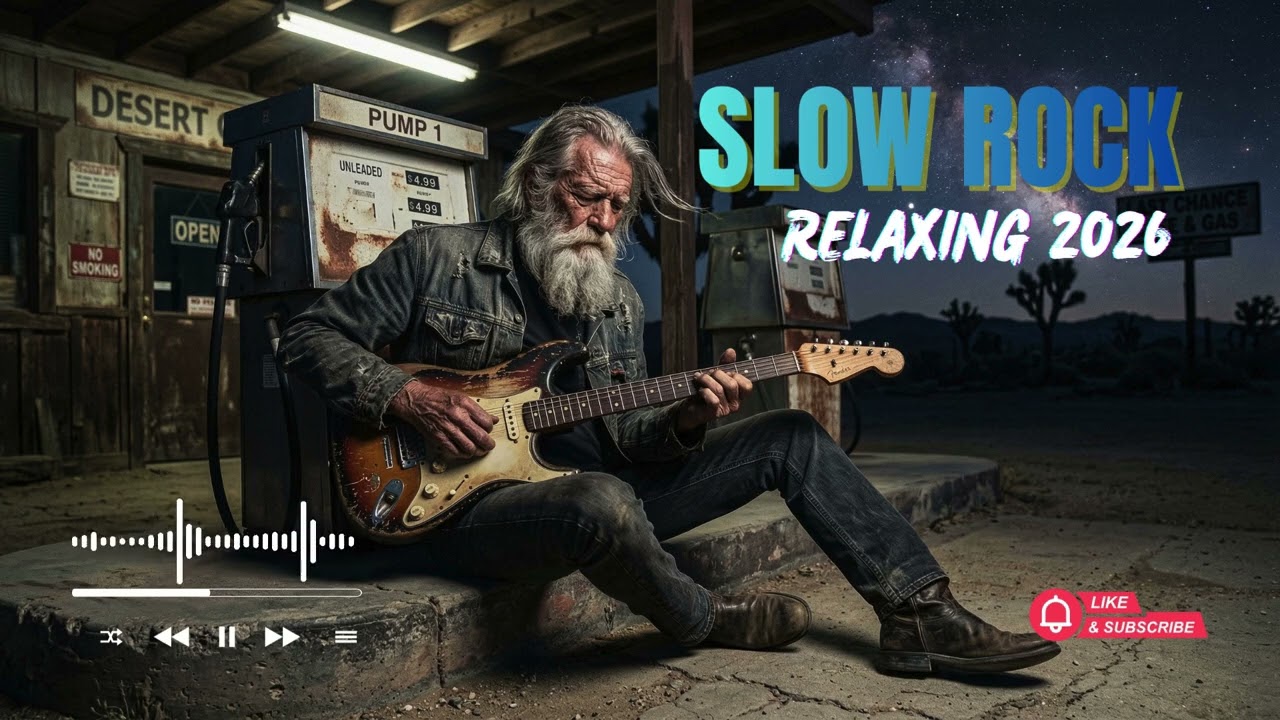Slow Rock Night Music – Soft Emotional Guitar for Night Vibes
